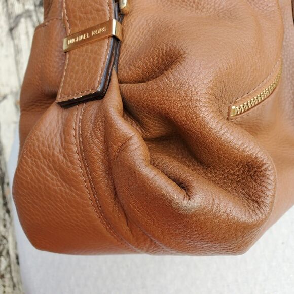 Michael Kors Large Pebbled Leather Satchel Purse Shoulder Bag - Picture 13 of 13